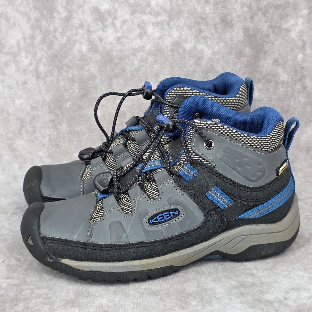 Keen Targhee IV Mid Waterproof Hiking Boots Big Kids Size 1 Blue Black